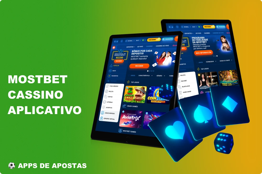 Na seção de cassino do aplicativo Mostbet, os jogadores do Brasil encontrarão uma variedade de jogos, incluindo caça-níqueis, blackjack, roleta, pôquer e até mesmo crupiês ao vivo