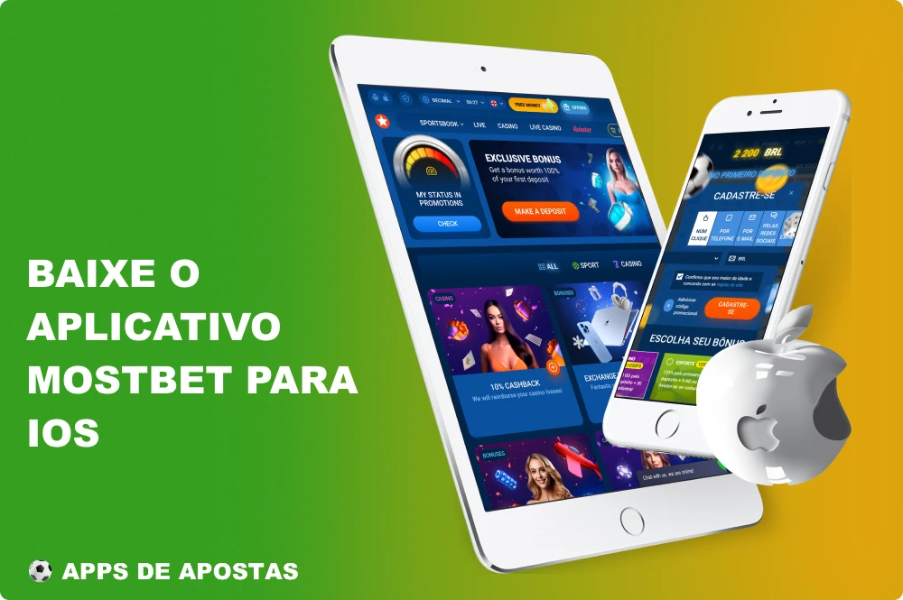 Os jogadores do Brasil que usam dispositivos Apple também podem aproveitar toda a gama de oportunidades de apostas móveis graças ao aplicativo oficial da Mostbet para iOS