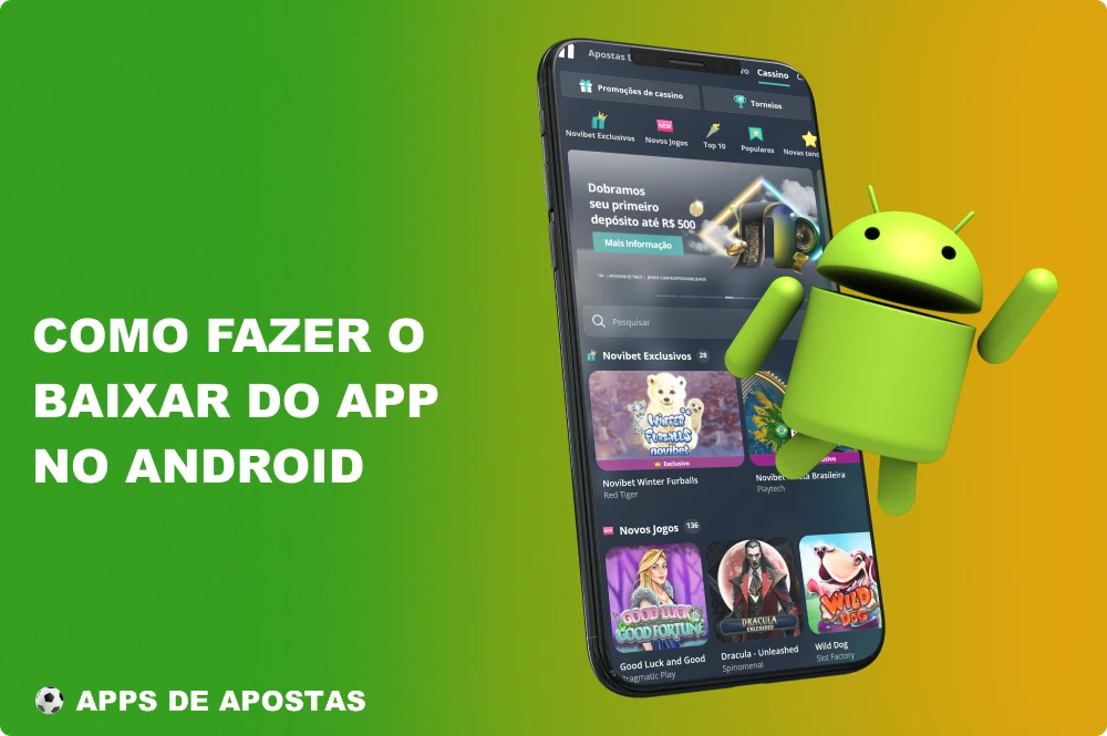 Os brasileiros só precisam de alguns minutos para baixar o aplicativo Novibet para Android