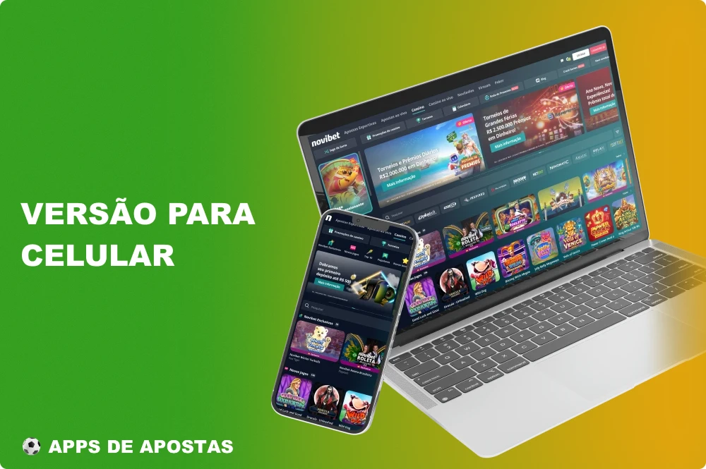 O site da Novibet oferece aos jogadores brasileiros uma versão de navegador móvel, permitindo que aqueles que não querem ou não podem baixar aplicativos desfrutem de todos os benefícios das apostas móveis