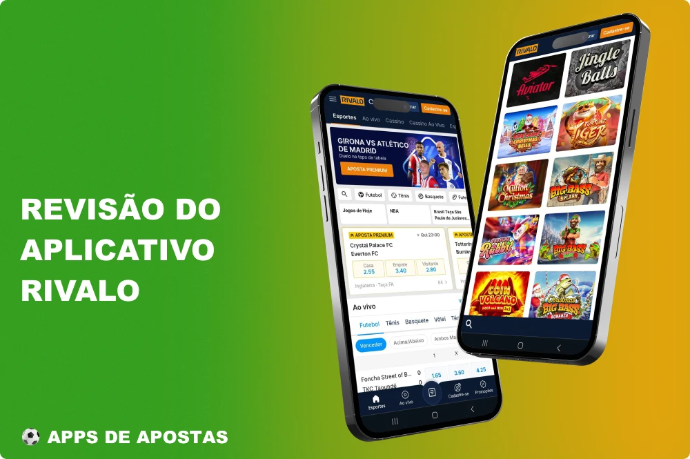 O aplicativo Rivalo não é diferente do site em termos de recursos de jogos, oferecendo aos brasileiros o mesmo conjunto completo de recursos de apostas e jogos de cassino