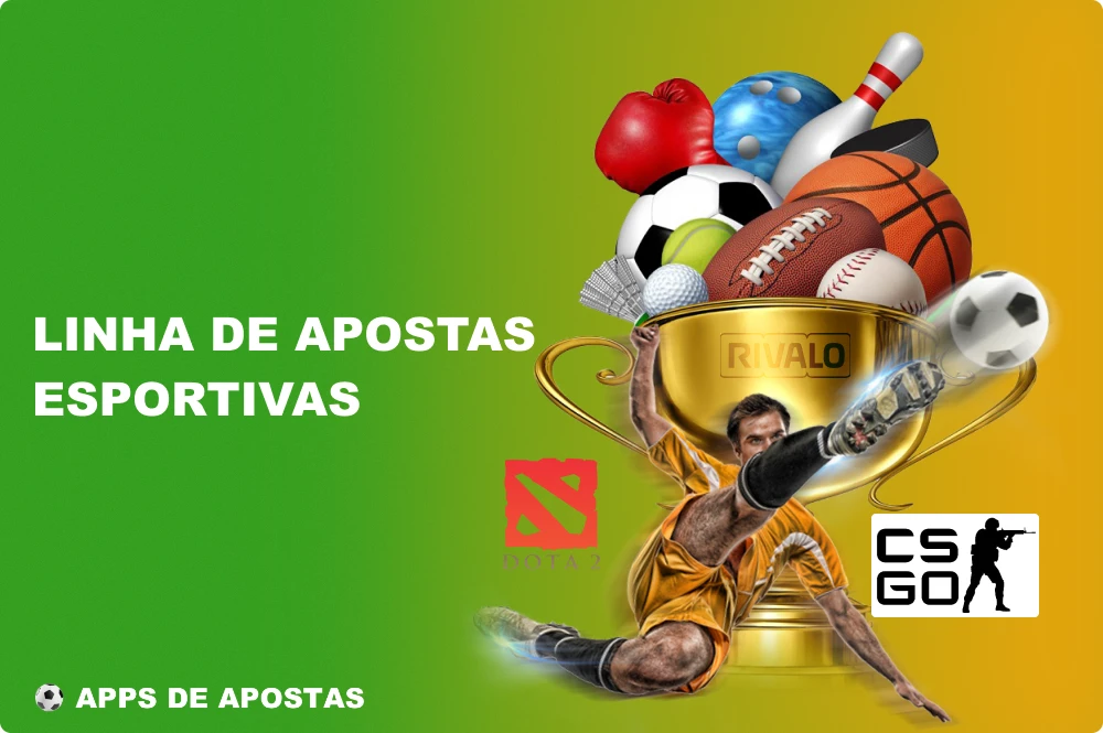 Cada esporte tem sua própria página no aplicativo Rivalo, onde você pode apostar em todos os torneios e partidas oficiais regionais e internacionais
