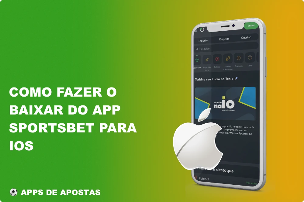 Baixar o aplicativo Sportsbet io para iOS é fácil para os jogadores do Brasil