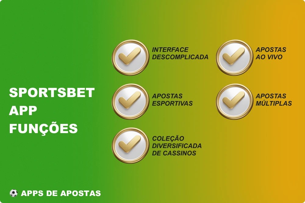 Toda a funcionalidade do aplicativo móvel Sportsbet está disponível para os jogadores no Brasil