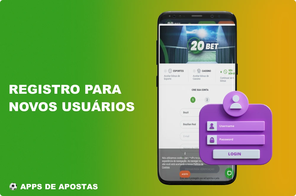 Para apostar no aplicativo 20 bet, cada usuário brasileiro precisa criar uma conta pessoal