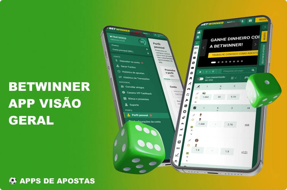 O aplicativo Betwinner tem uma interface muito amigável e otimizada e permite que os brasileiros façam apostas a qualquer momento conveniente