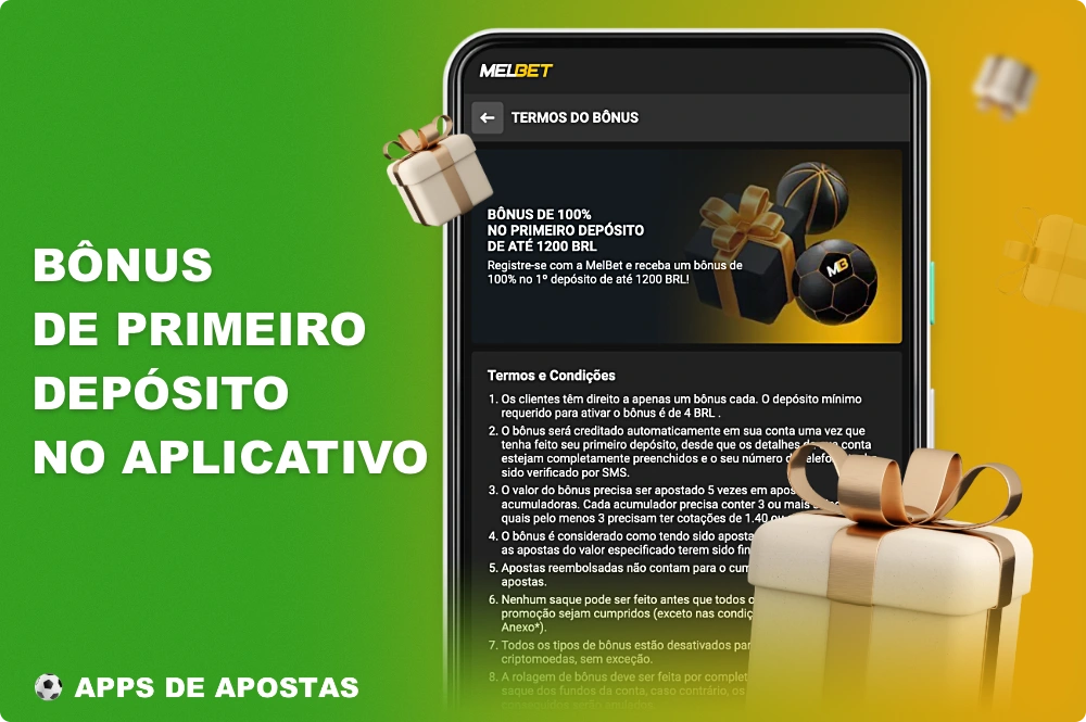 Para novos jogadores do Brasil, há um generoso bônus de boas-vindas no aplicativo Melbet