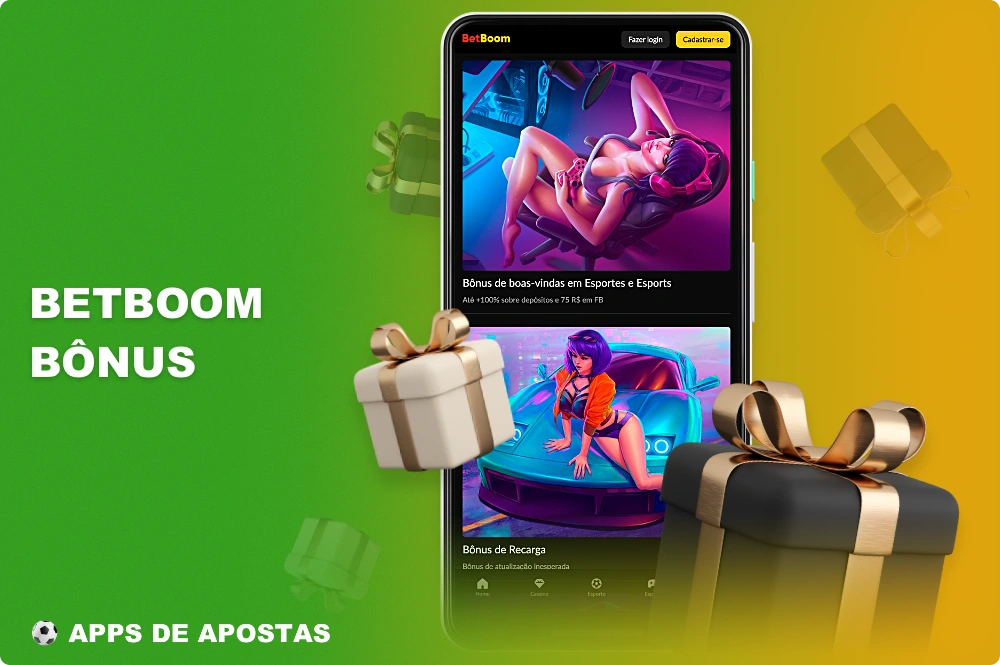 No aplicativo móvel BetBoom, os bônus de boas-vindas, bem como outras promoções, estão disponíveis para usuários do Brasil