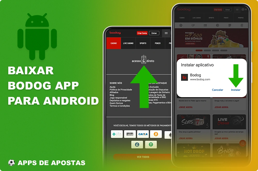 Para fazer o download do aplicativo Bodog para Android, os usuários do Brasil precisam seguir alguns passos simples