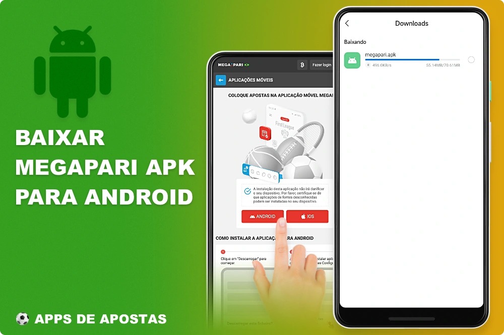 Para fazer o download do aplicativo Megapari para Android, você precisa seguir algumas etapas simples