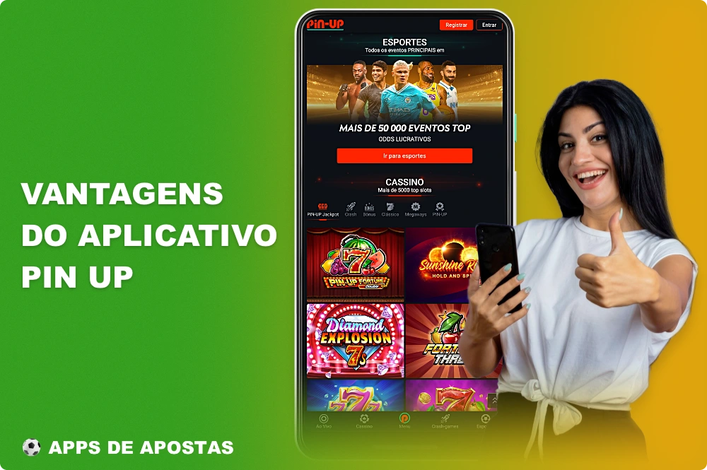 O aplicativo móvel Pin Up tem uma série de vantagens que o tornam muito popular entre os brasileiros