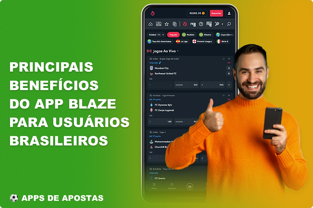O aplicativo móvel gratuito Blaze para apostas esportivas e cassino tem uma série de vantagens que todos os usuários do Brasil apreciarão