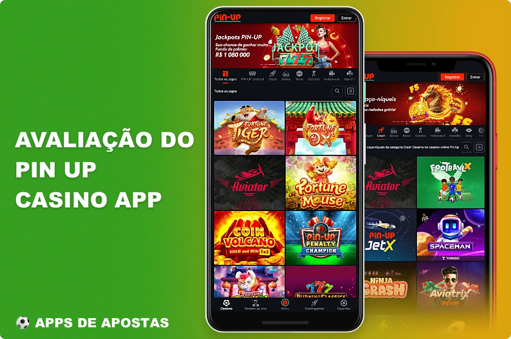 O aplicativo móvel Pin Up para Android e iOS permite que os usuários do Brasil apostem e joguem jogos de cassino on-line em qualquer lugar