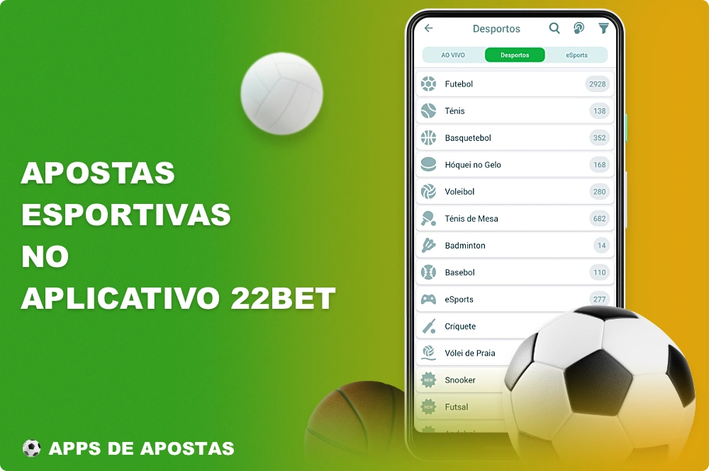 Usando o aplicativo 22Bet, os usuários do Brasil podem apostar em uma variedade de esportes, bem como em torneios locais populares e campeonatos mundiais
