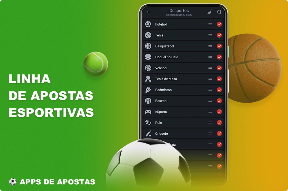 Usando o aplicativo móvel da Megapari, os usuários brasileiros podem apostar em dezenas de esportes