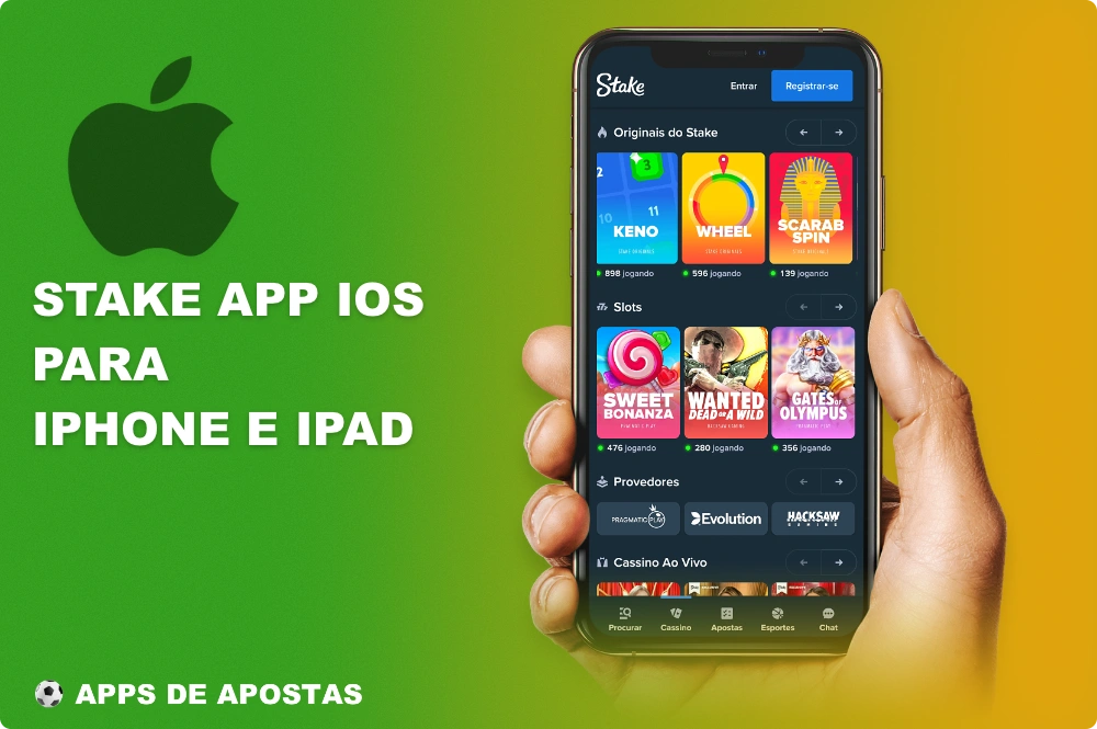 O aplicativo móvel Stake para iOS permite que você aposte e jogue jogos de cassino confortavelmente no seu iPhone e iPad