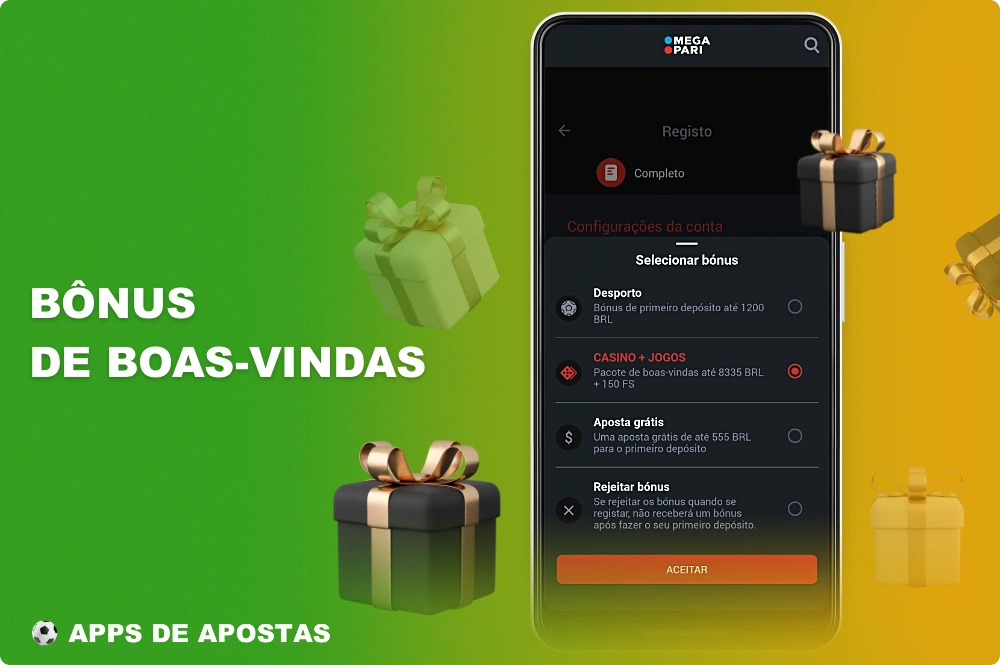 O aplicativo móvel da Megapari oferece aos usuários brasileiros um generoso bônus de boas-vindas, além de outros bônus exclusivos