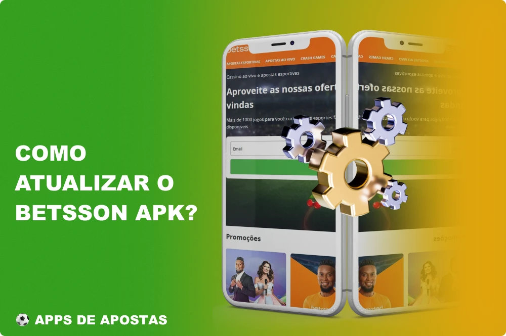 Quando a Betsson lança uma atualização, os usuários brasileiros recebem uma notificação em seus smartphones e podem baixar rapidamente os arquivos necessários