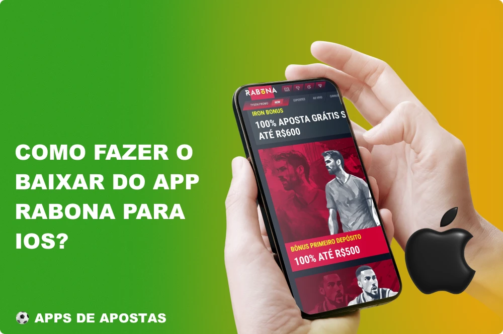 Depois de instalar o aplicativo móvel Rabona para iOS, os jogadores brasileiros podem jogar jogos de cassino e apostar em esportes
