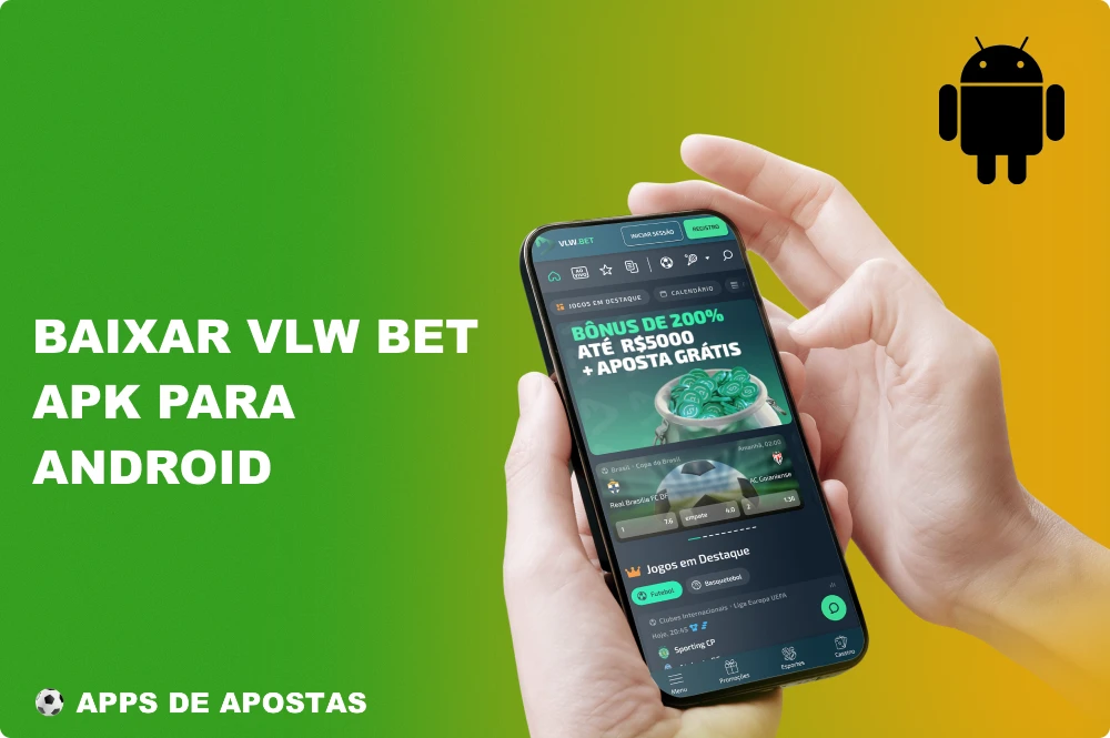 Os jogadores do Brasil só podem fazer o download do aplicativo VLW bet para Android por meio do site móvel oficial da marca