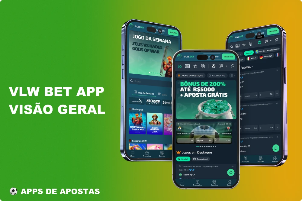 O VLW bet app apk é um ótimo começo para os fãs de jogos de azar móveis e apostas com dinheiro real no Brasil