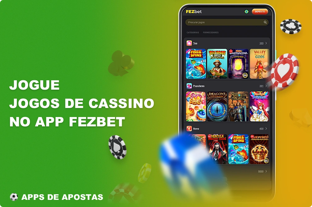 O cassino on-line do aplicativo móvel Fezbet contém uma enorme coleção de jogos emocionantes