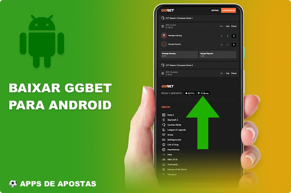 Faça o download do aplicativo GGBET para Android no site oficial da plataforma