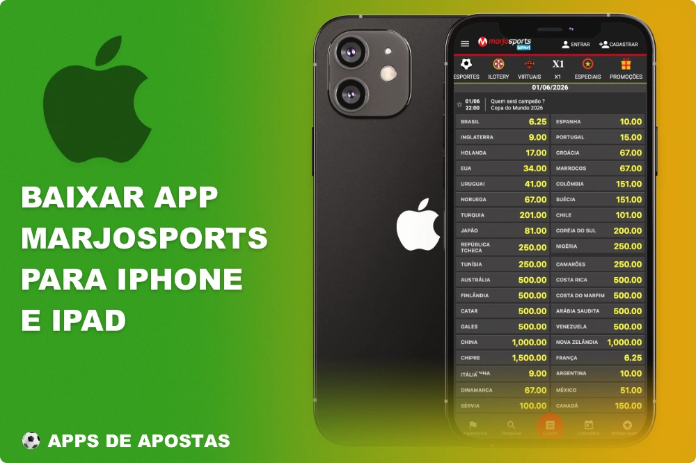 Para fazer o download do aplicativo móvel Marjosports no iOS, você precisa seguir algumas etapas simples