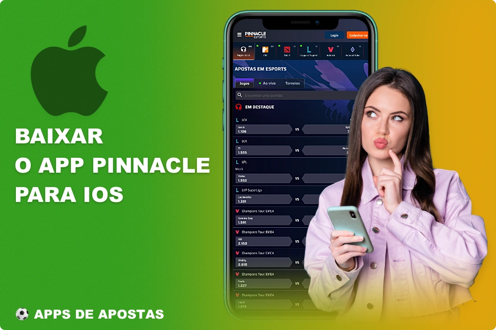 O aplicativo móvel Pinnacle para iOS está disponível para iPhone e iPad