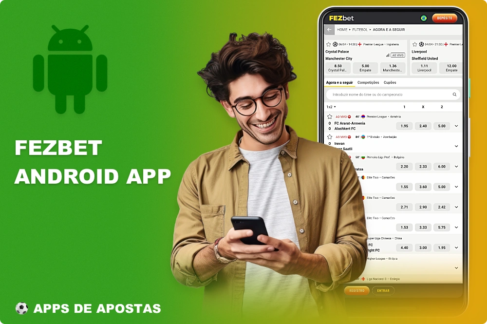 O aplicativo móvel Fezbet para Android é especialmente adaptado para esse sistema operacional e permite que você aposte e jogue jogos de cassino confortavelmente