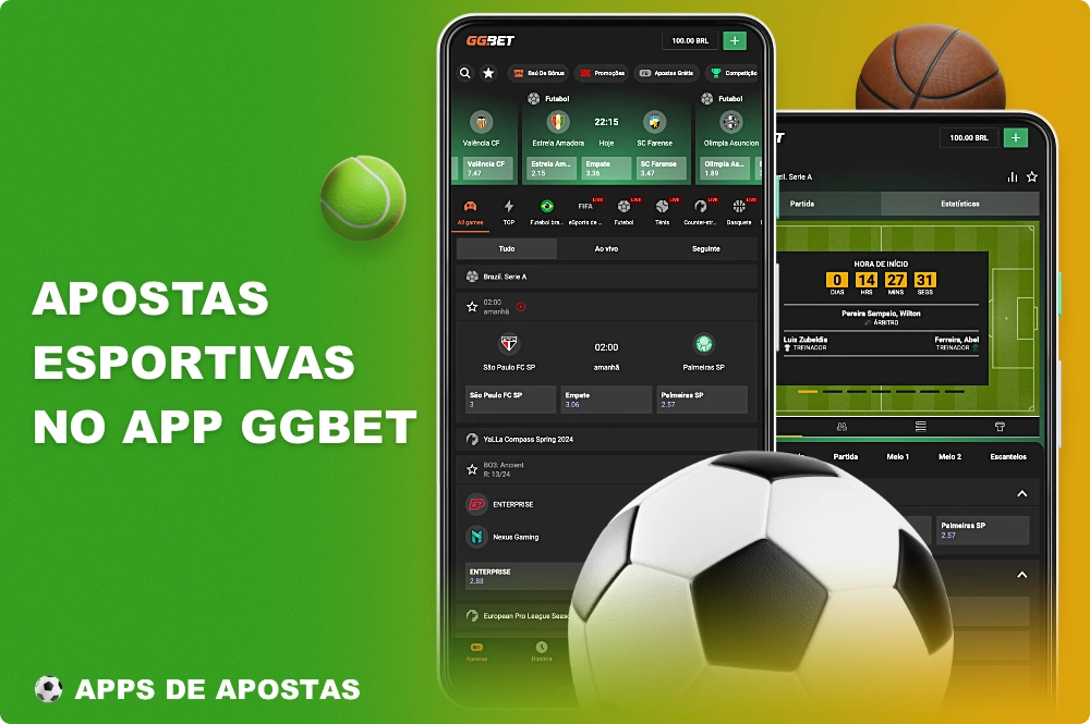 Usando o aplicativo da GGBET, os usuários do Brasil podem apostar em dezenas de esportes