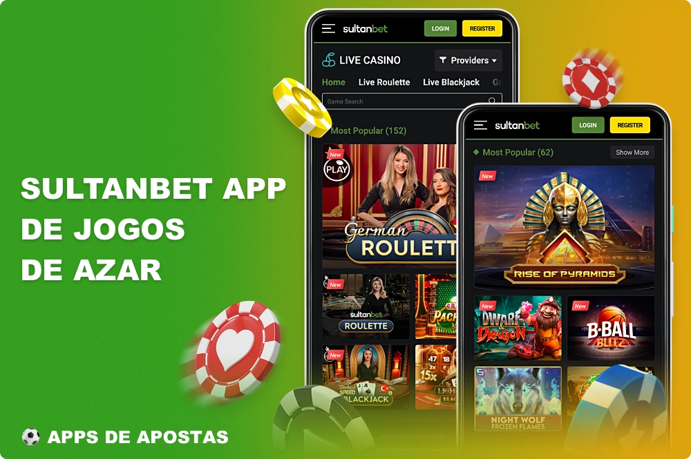 Os brasileiros podem usar o aplicativo móvel da Sultanbet para jogar jogos de cassino on-line. A seção relevante contém centenas de jogos, incluindo jogos com crupiê ao vivo