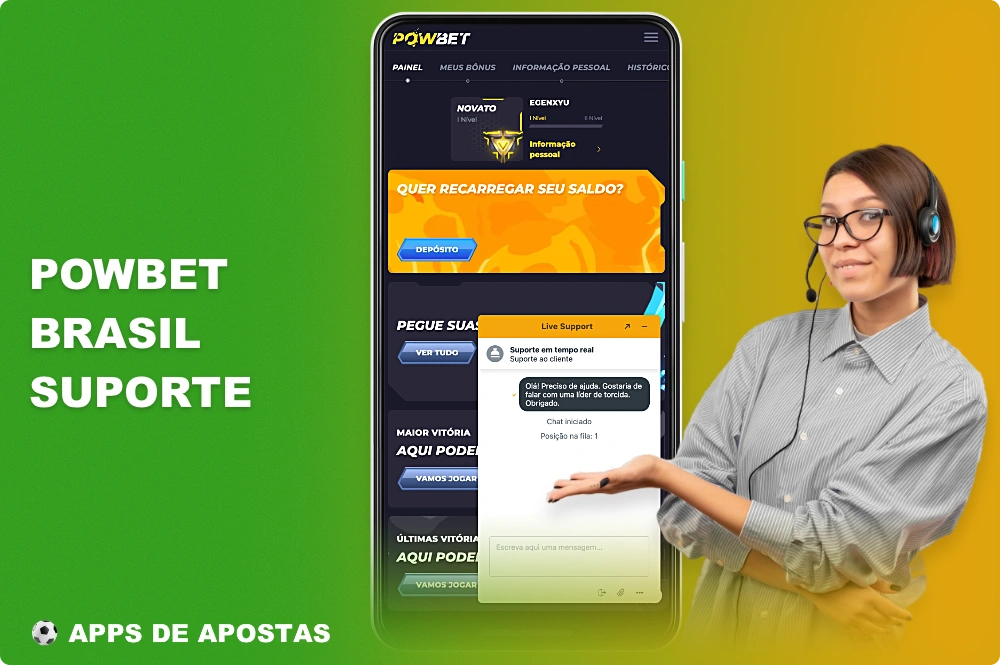 No aplicativo da Powbet, os usuários do Brasil têm várias opções para entrar em contato com os representantes de suporte ao cliente
