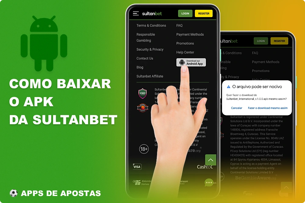 Você pode baixar o aplicativo móvel da Sultanbet para Android no site oficial com apenas alguns cliques