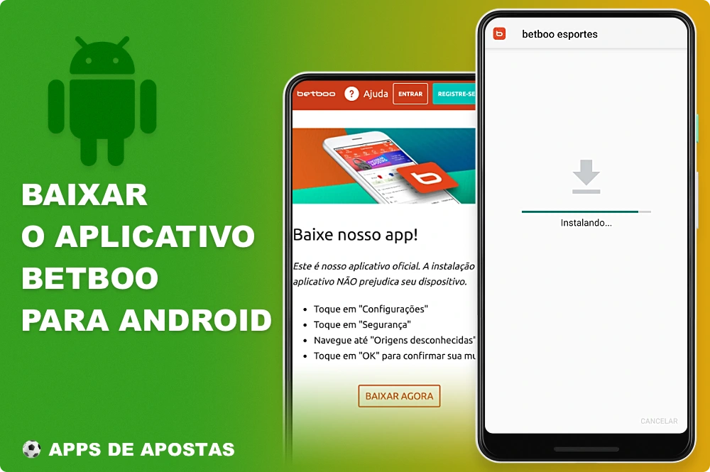 Os usuários brasileiros podem baixar o aplicativo móvel do Betboo no site oficial