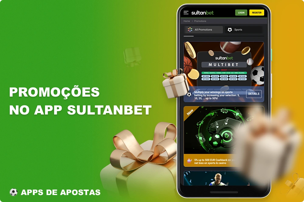 Várias promoções e bônus estão disponíveis para usuários do Brasil no aplicativo móvel da Sultanbet