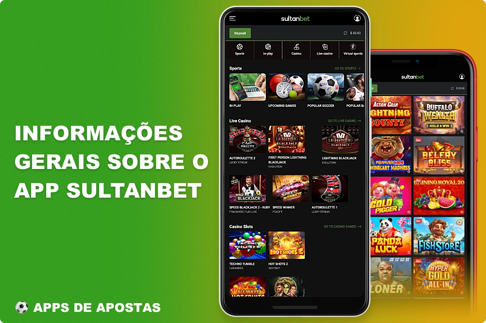 Os usuários brasileiros podem usar o aplicativo Sultanbet para apostar em esportes e jogar jogos de cassino em qualquer lugar