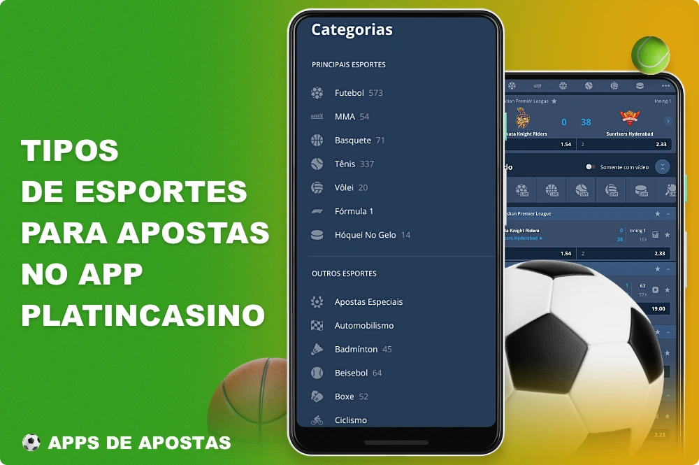 O aplicativo móvel Platincasino oferece aos usuários do Brasil acesso a apostas em dezenas de esportes