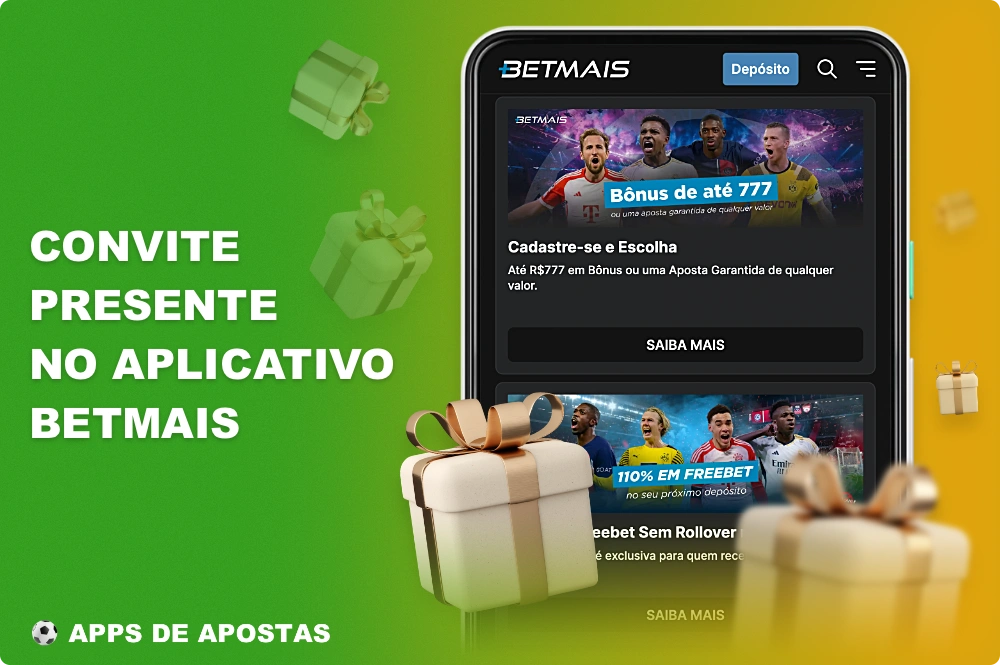 O aplicativo móvel da Betmais oferece um generoso bônus de boas-vindas aos usuários do Brasil