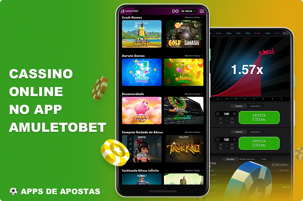 Usando o aplicativo Amuletobet, os usuários do Brasil podem jogar jogos de cassino on-line em qualquer lugar