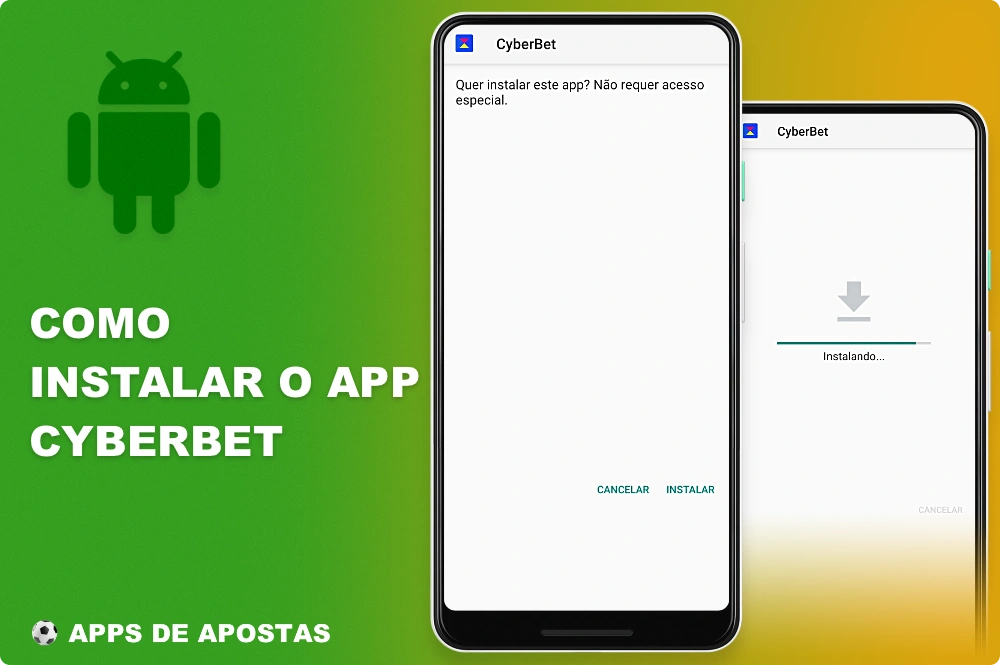 O processo de instalação do aplicativo Cyberbet para Android não é diferente da instalação de qualquer outro arquivo APK