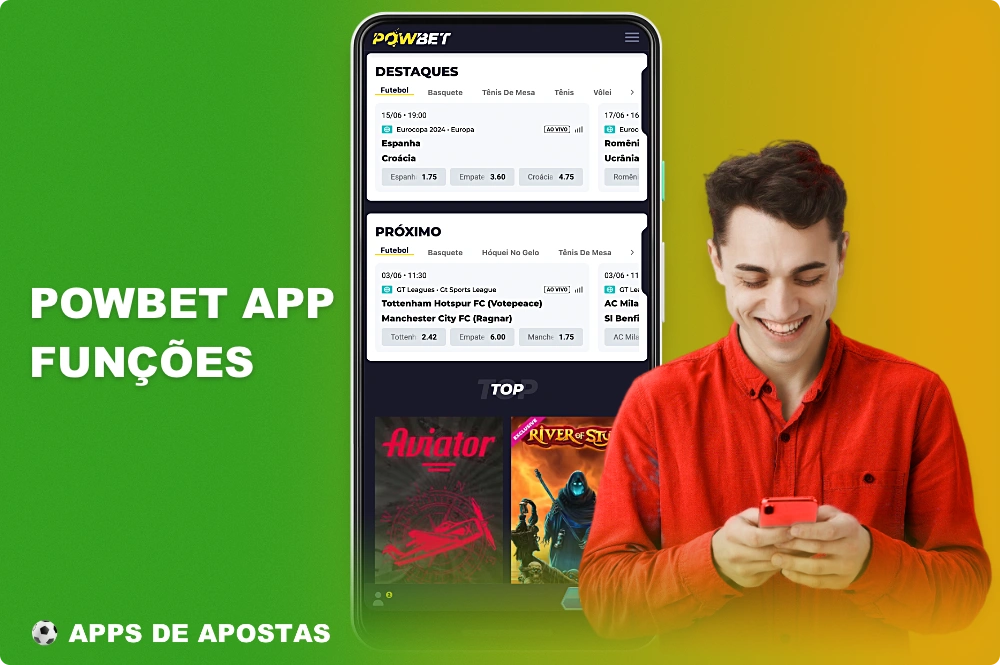 O aplicativo móvel Powbet tem vários recursos e é ótimo para apostar em esportes e jogar jogos de cassino on-line