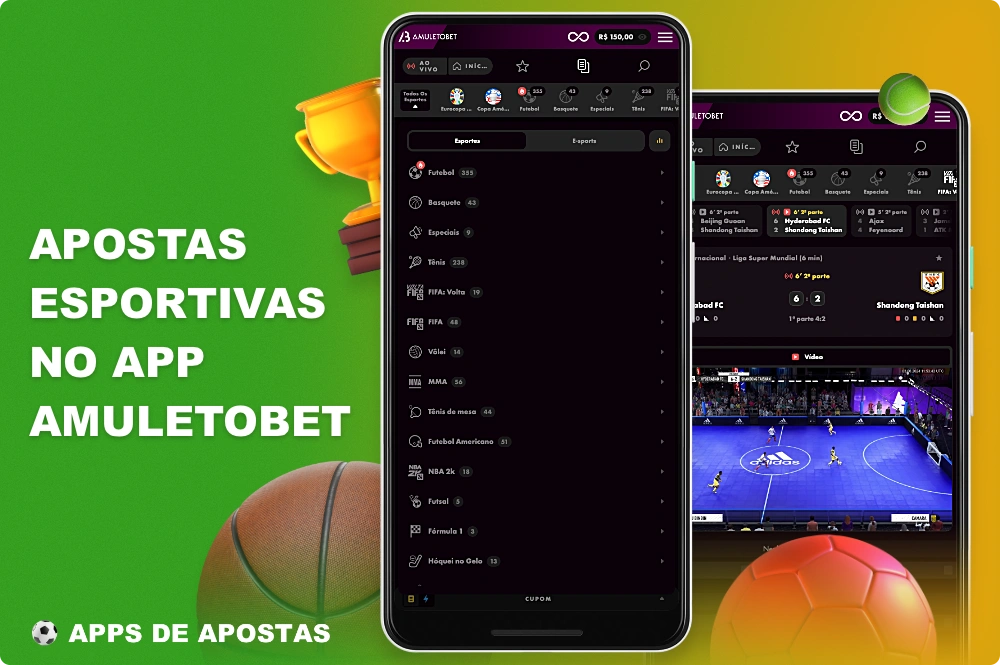 Os usuários brasileiros que instalaram o aplicativo Amuletobet podem apostar em esportes populares