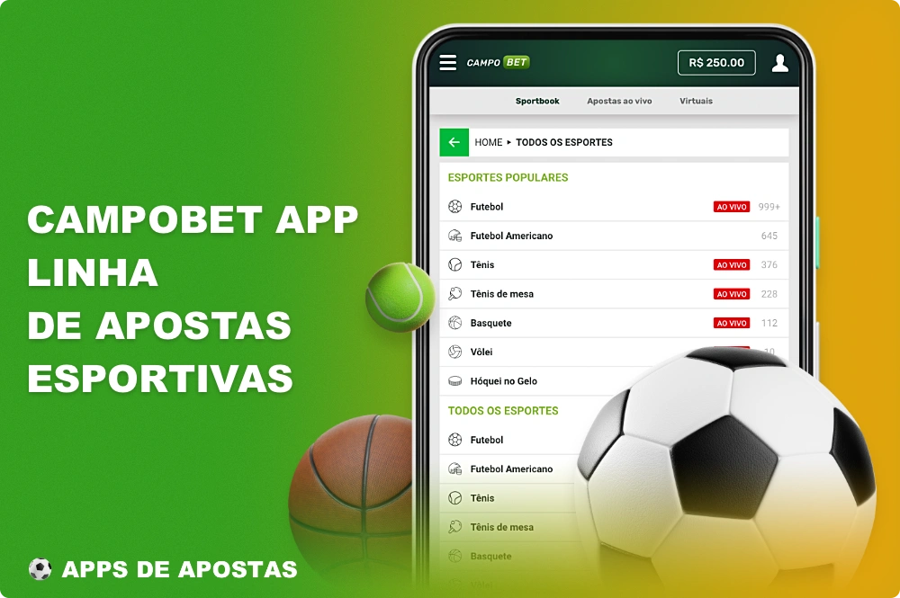 O aplicativo móvel Campobet oferece uma ampla variedade de linhas de apostas em esportes populares e você também pode apostar em torneios locais e internacionais
