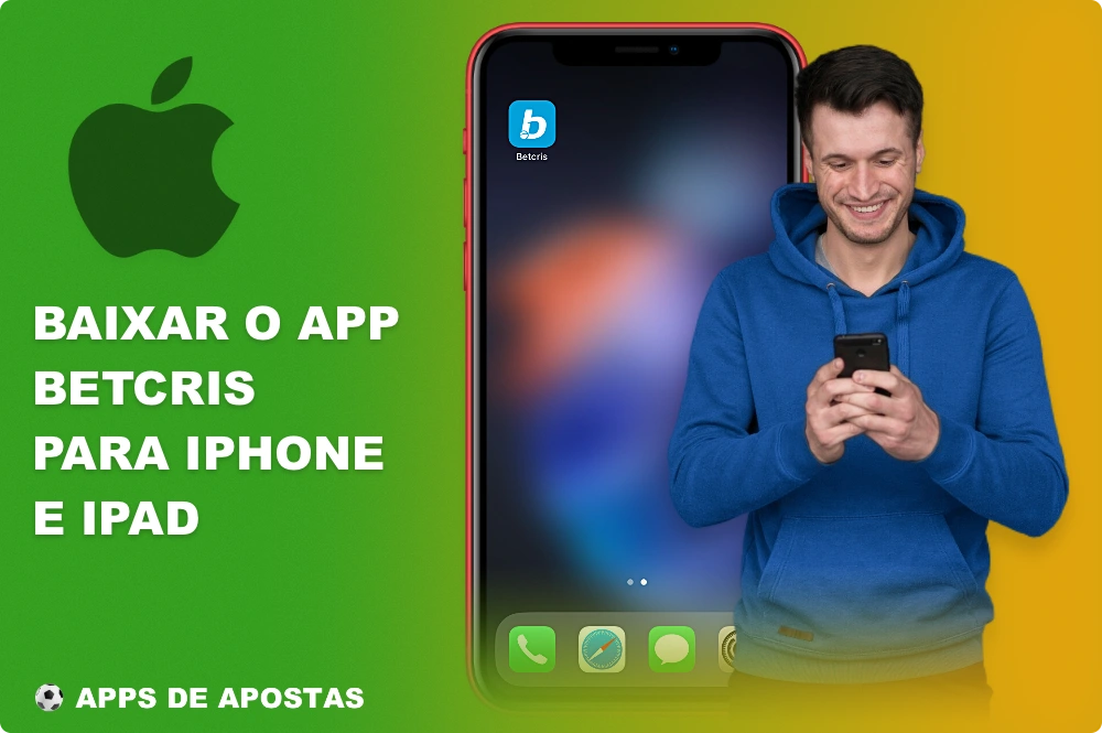 O aplicativo Betcris pode ser baixado no iPhone e no iPad