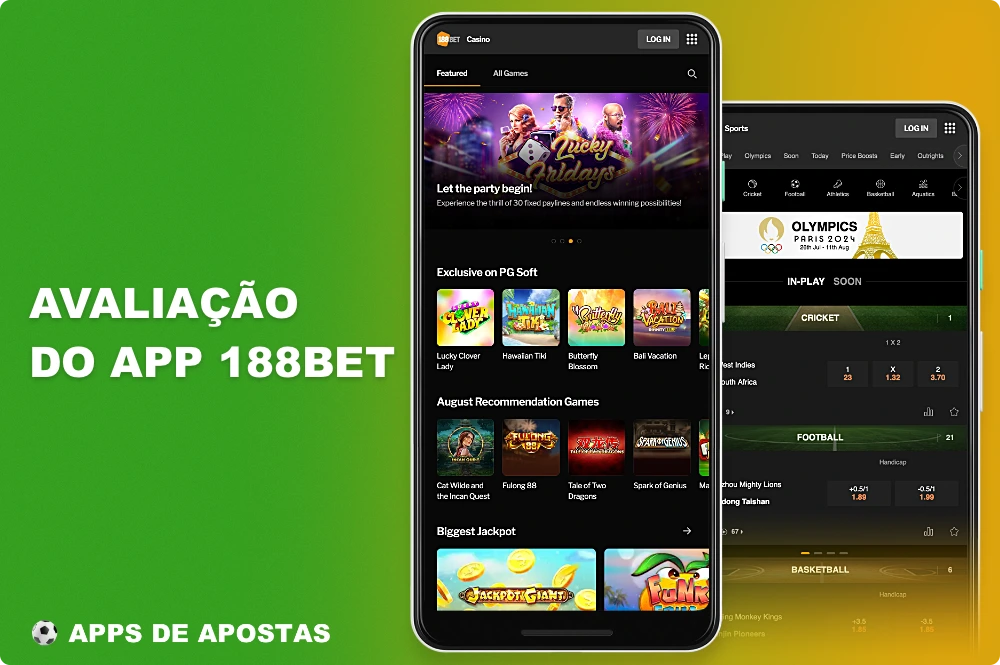 A aplicação móvel 188bet é excelente para todos os jogadores que querem jogar jogos de casino e apostar em desportos