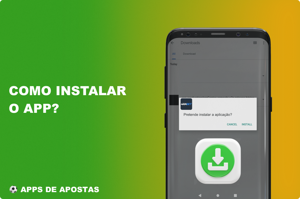 Depois de baixar o aplicativo 4rabet apk, os jogadores brasileiros podem prosseguir com a instalação