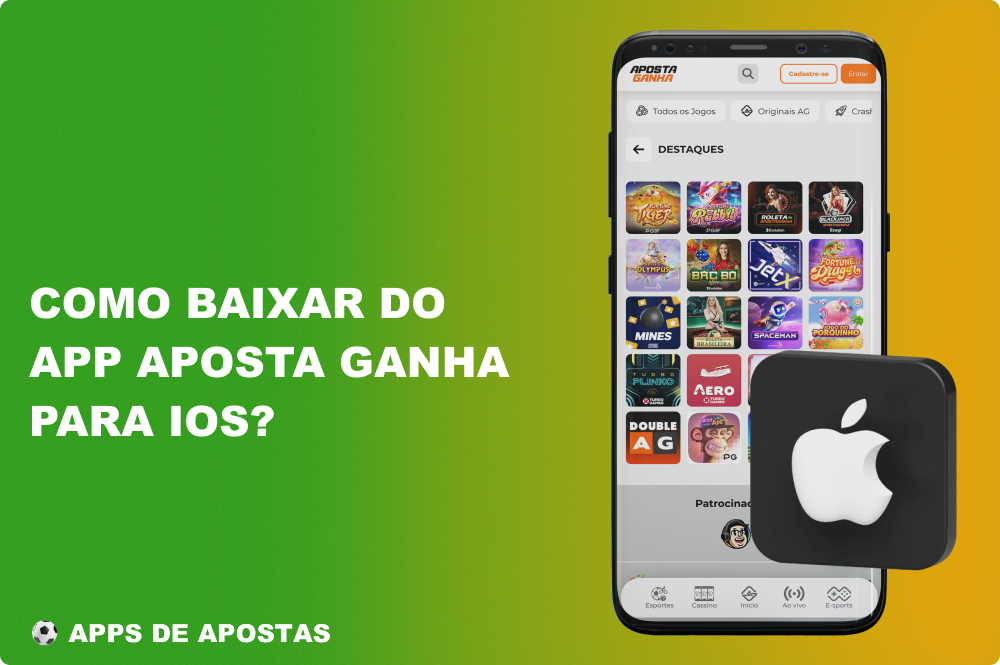 Depois de instalar a aplicação Aposta Ganha no iOS, os jogadores do Brasil terão acesso a apostas de futebol e jogos de casino