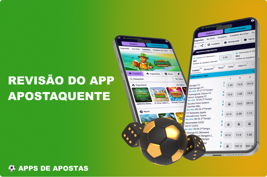 Com a aplicação Apostaquente, os jogadores do Brasil podem apostar em desportos, jogar slots e jogos de casino ao vivo em qualquer altura