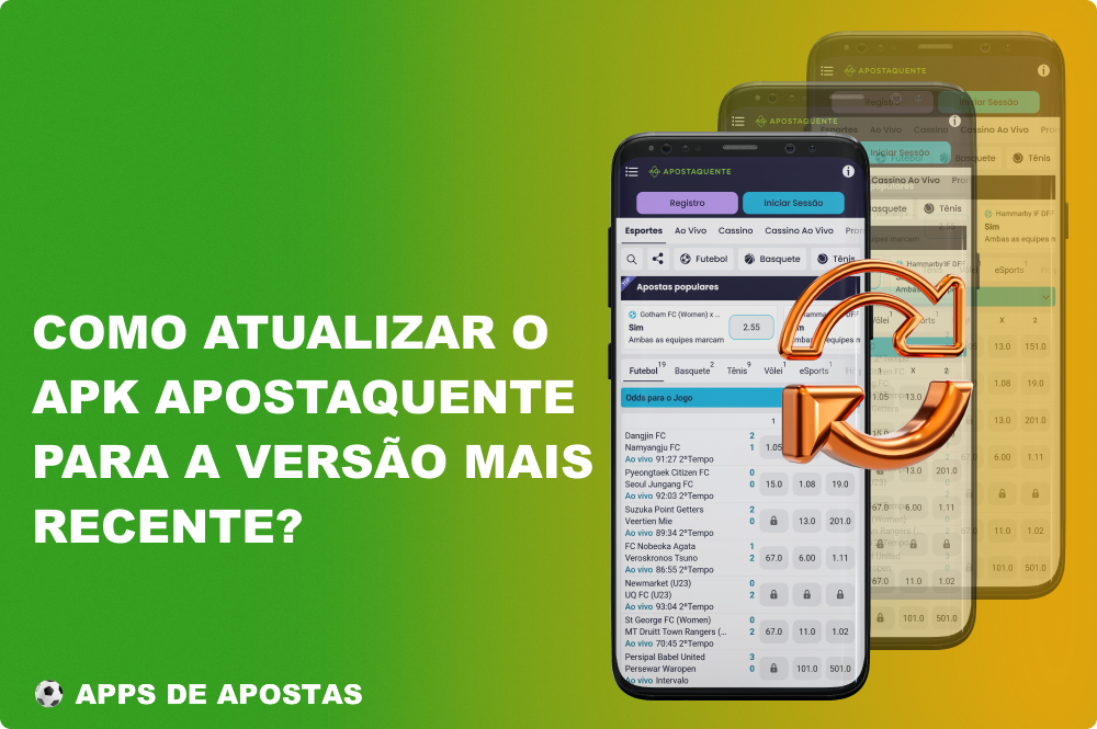 A aplicação Apostaquente Brasil adicionou uma funcionalidade de atualização automática